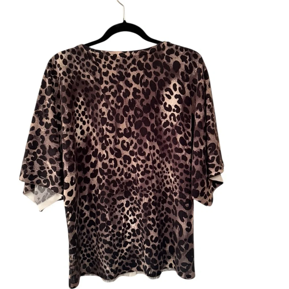 Lane Bryant Animal Print Blouse - Brown and Black